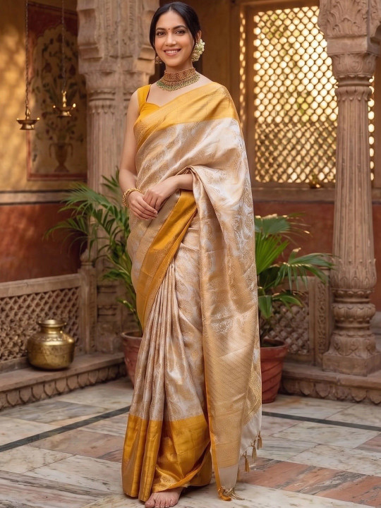 Dinesh Ethnic Traditional Wear Woven Design Zari Art Silk Banarasi Saree
